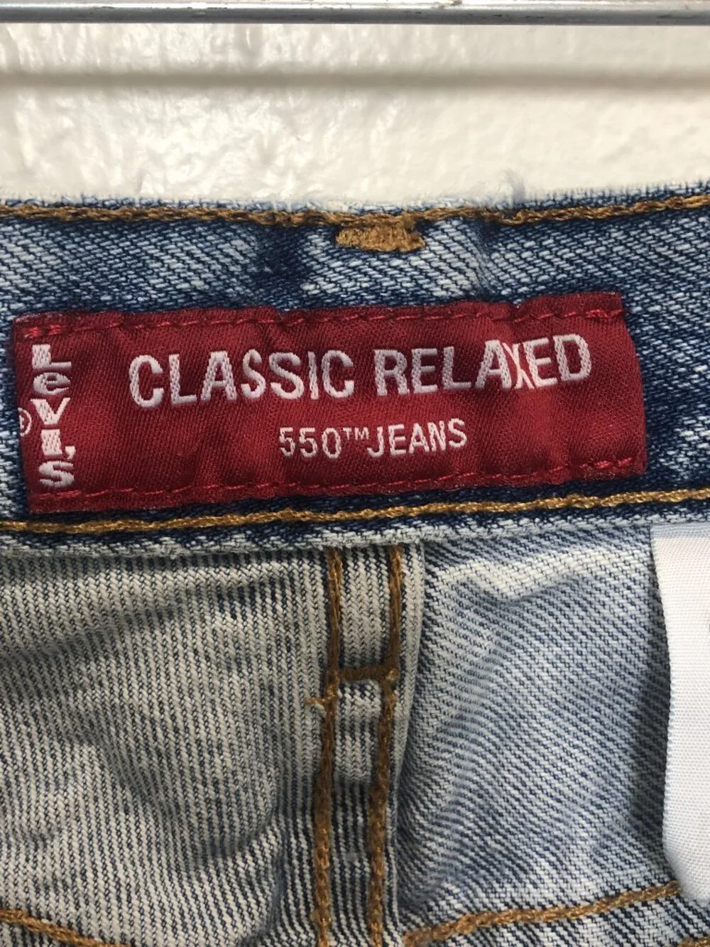 Vintage Levi's 550 Women's Denim Distressed Shorts Heavily Frayed Hem Size 14
